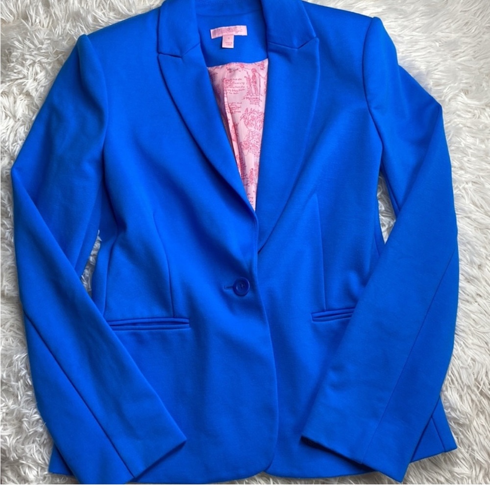 Lilly Pulitzer Blue Blazer/Suit Jacket Small